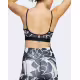 ADIDAS Light-Support Flower Print Bra Black/Grey