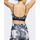ADIDAS Light-Support Flower Print Bra Black/Grey