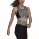 ADIDAS x Farm Rio Aeroready 3-Stripes Print Sports Crop Top Black