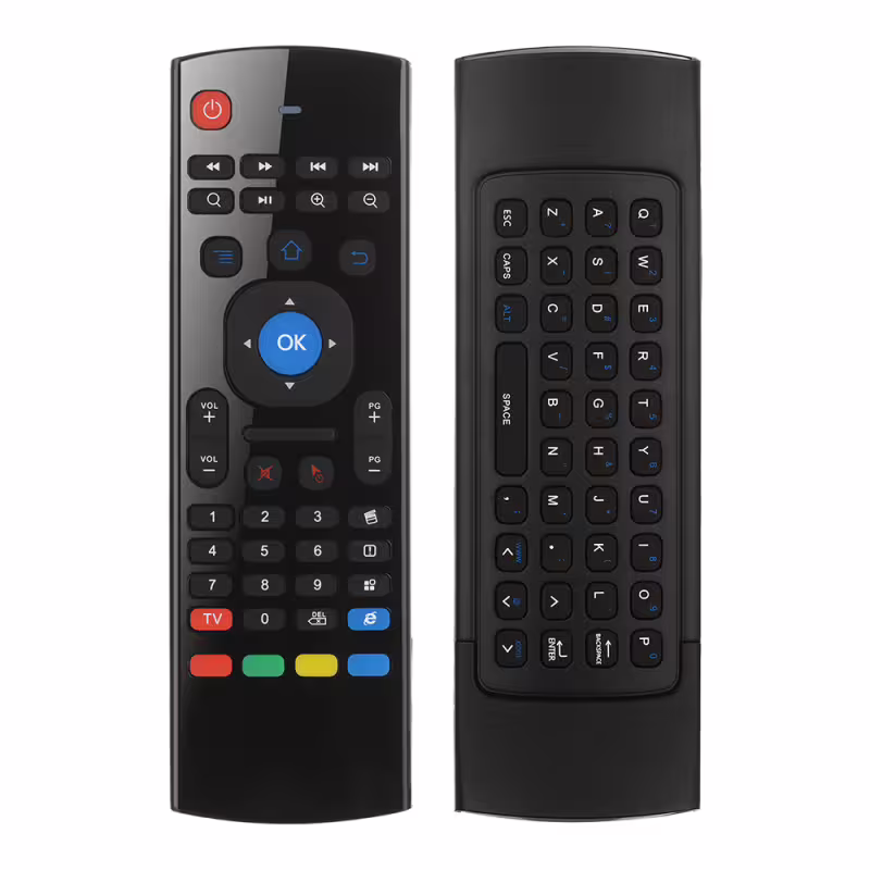 Универсално дистанционно No brand MX3, Air mouse, USB 2.4GHz, Микрофон, IR програмируемо, Черен - 13048