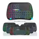 Мини клавиатура No brand M9, USB 2.4GHz, Bluetooth, Микрофон, IR програмируема, Тъчпад, Черен - 13055