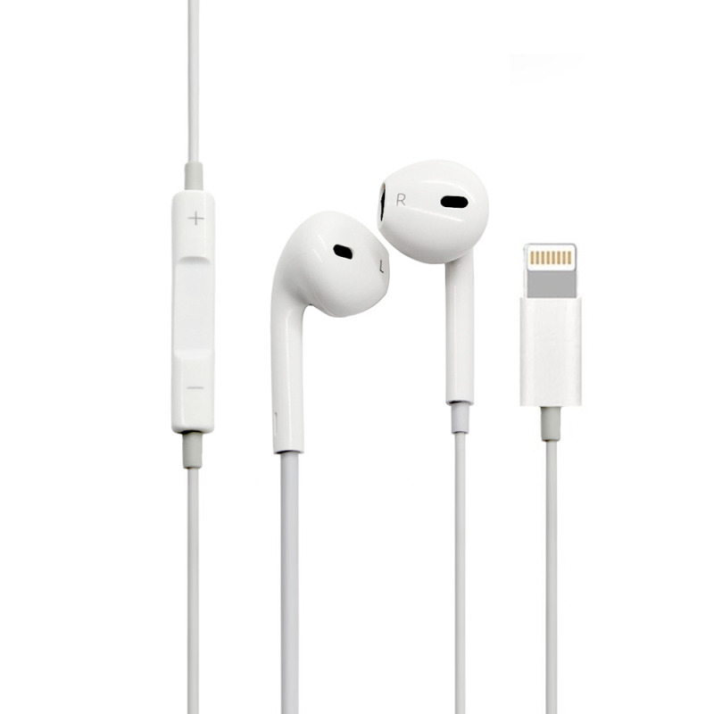 Слушалки No brand, За Iphone X, Lightning, Bluetooth, С микрофон, Бял - 20406