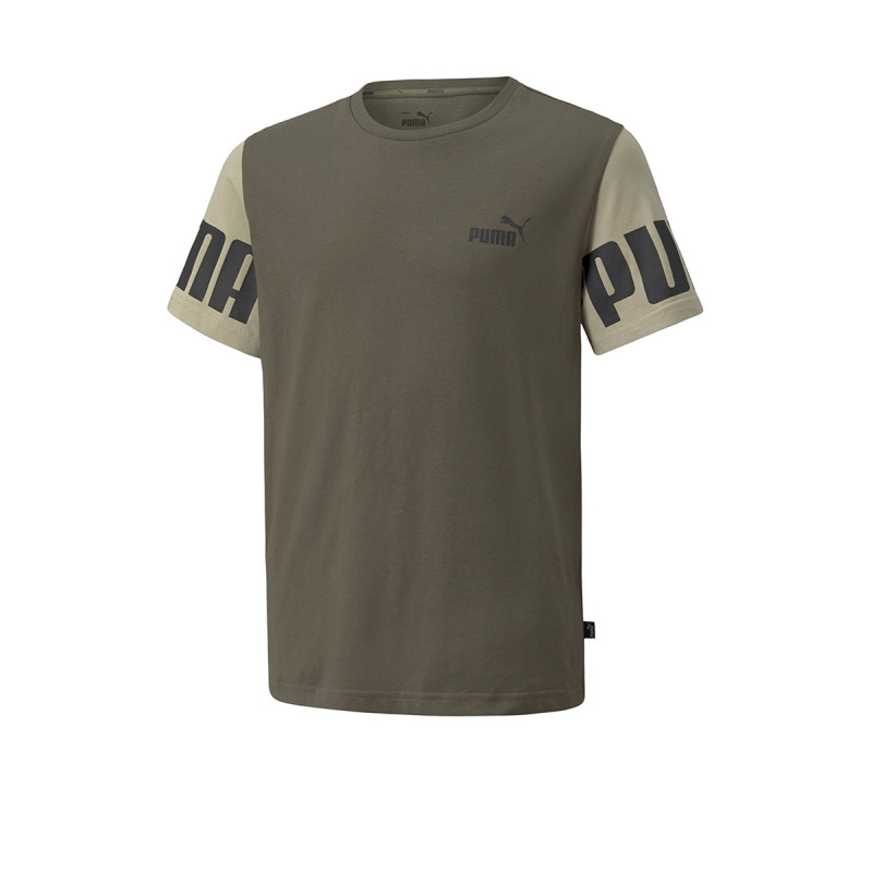 PUMA Power Colorblock Tee Brown