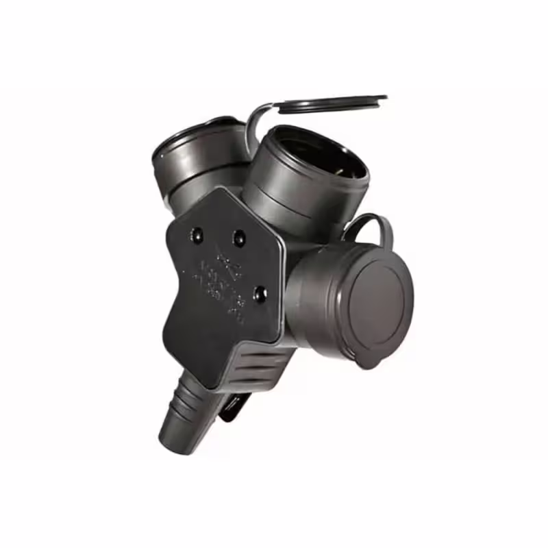 Български куплунг за контакт "шуко", 3-ка, гумиран, 220VAC, 16A, IP44