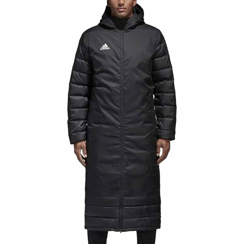 ADIDAS Winter Long Down Coat Top Jersey Jacket Black