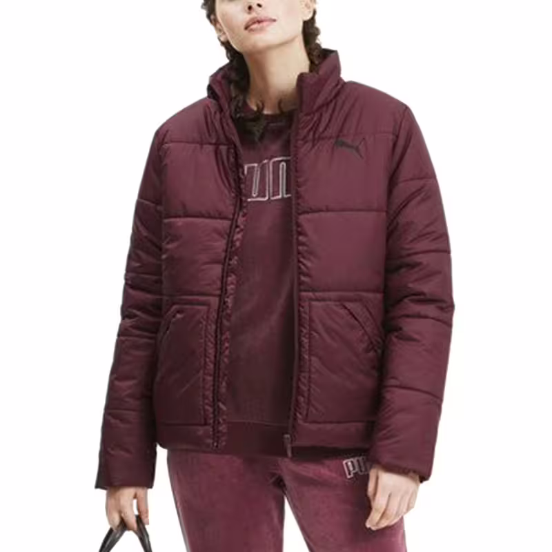 PUMA ESS+ Padded Jacket Burgundy