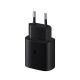 Мрежово зарядно, съвместимо с Samsung, бързо зареждане, черен, USB-C, Type-C, 25W