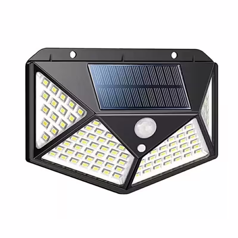 Соларна LED лампа SMT-100, прожектор, фото и инфра червен датчик за движение, 1W, 6000K