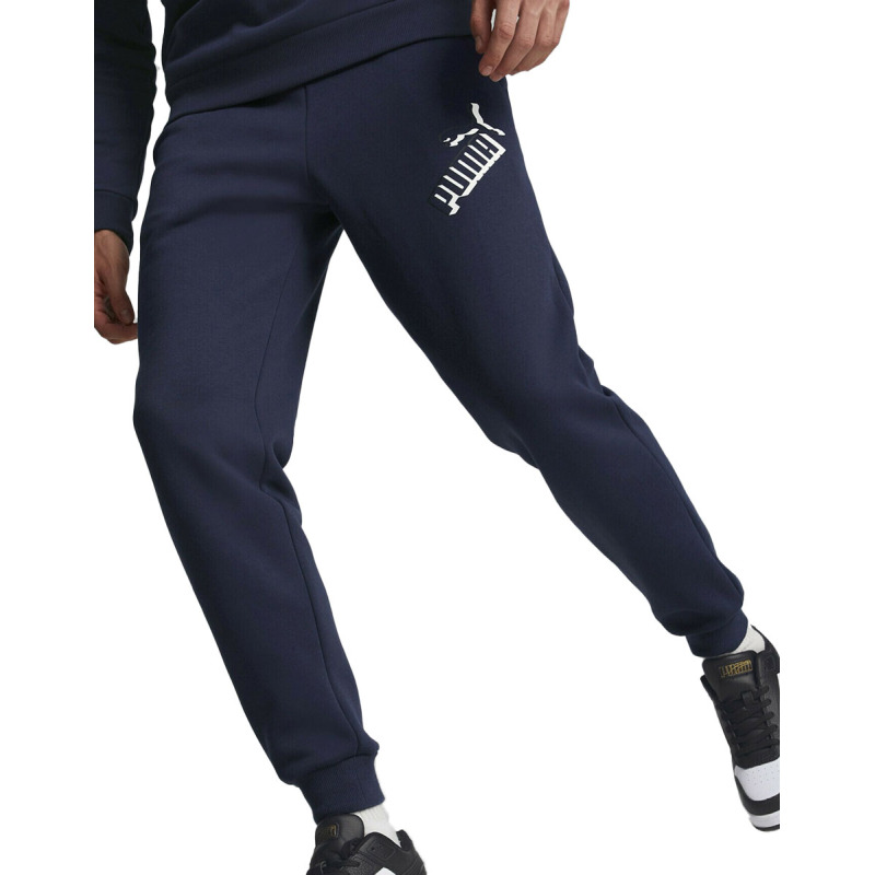 PUMA Essentials Big Logo Pants Navy