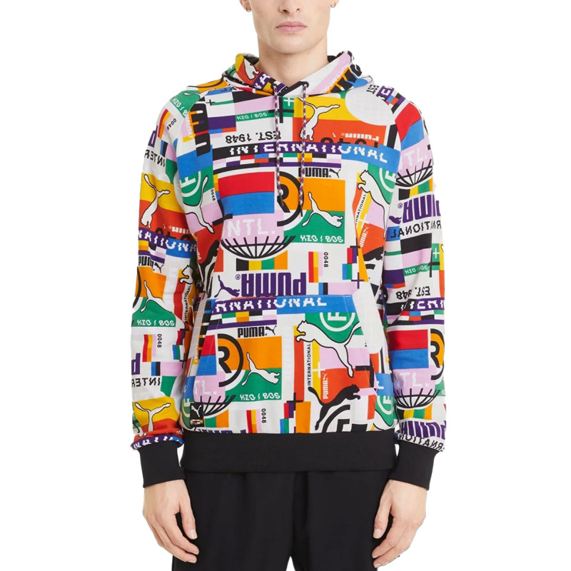 PUMA International All Over Printed Hoodie Multicolor