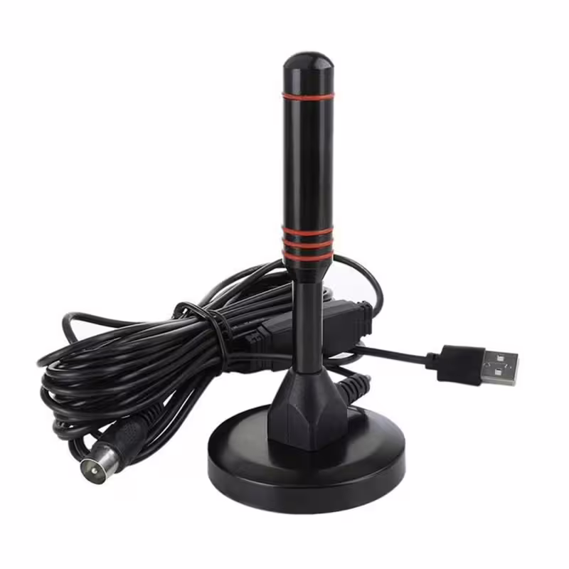 Стайна антена за цифрова телевизия HDA-515USB, вграден усилвател, RF, VHF, UHF, DVB-T2