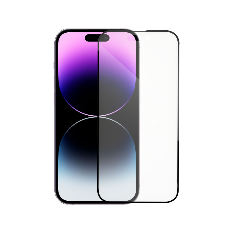 Стъклен протектор DeTech, за iPhone 15, 3D Full glue, 0.3mm, Черен - 52719