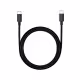 Кабел Type-C, съвместимо с Samsung, бързо зареждане, силиконов, черен, 1m, 3A, 60W