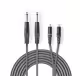 Кабел преходен за пулт Nedis, професионален, 2x6,3mm MONO JACK(м), 2xRCA(м), 5m