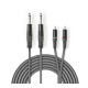 Кабел преходен за пулт Nedis, професионален, 2x6,3mm MONO JACK(м), 2xRCA(м), 5m