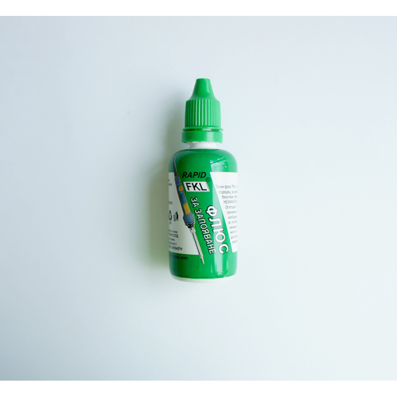Български флюс RAPID, зелен, запояване, FKL, 40ml