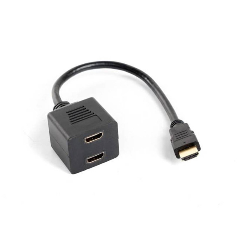 Кабел преходен, изход HDMI(м), вход 2xHDMI(ж), 0,2m