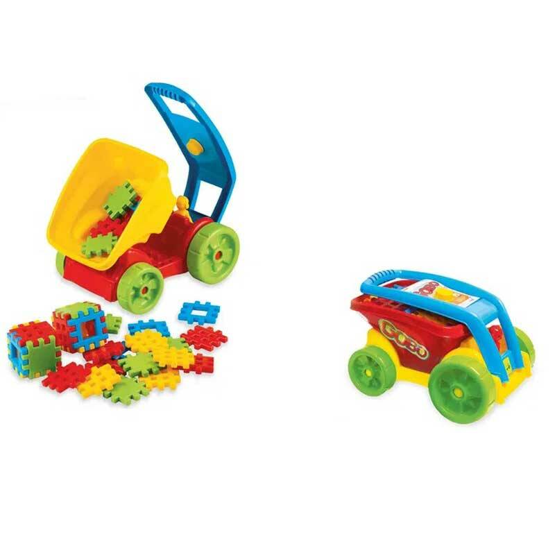 Детски камион “Gobo“ с комплект вафлен конструктор