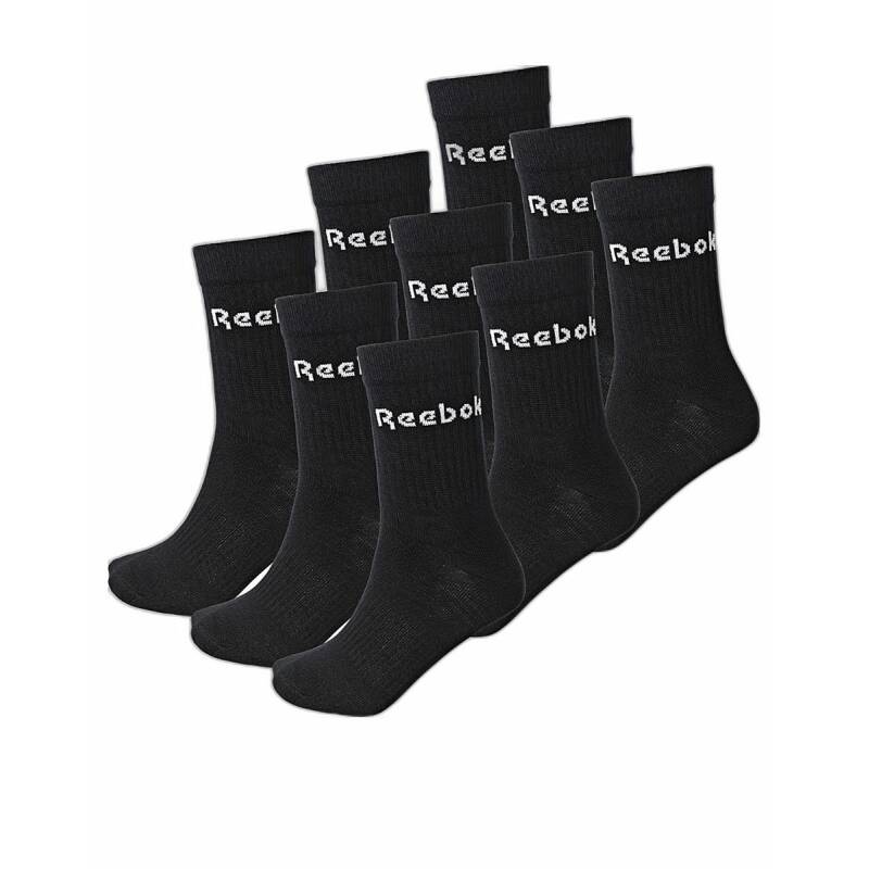 REEBOK 9-Packs Active Core Mid Crew Socks Black