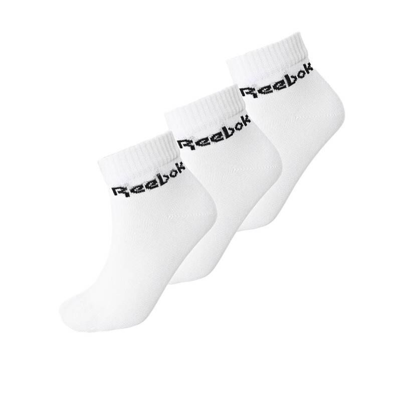 REEBOK 3-Packs Active Core Ankle Socks White/Black