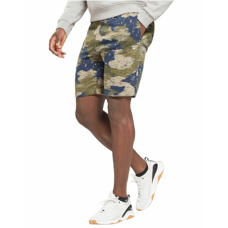 REEBOK Identity Modern Camo Fleece Shorts Green