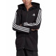 ADIDAS 3-Stripes Full-Zip Hoodie Black