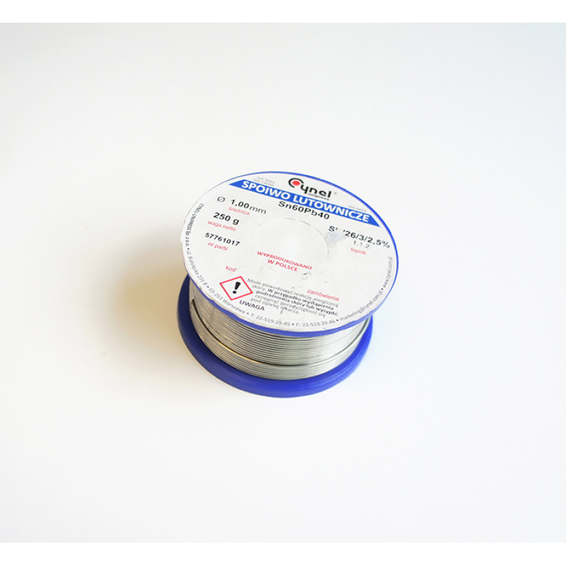 Тинол за запояване PROJECT, Ф1mm, 250g, Sn60, Pb40, 2,5%