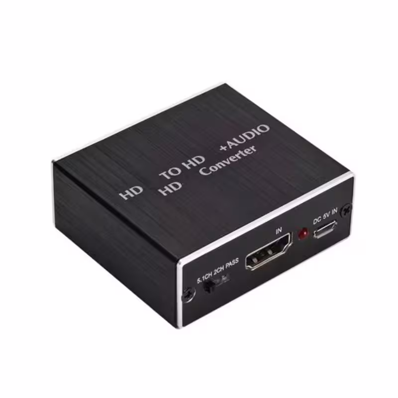 Конвертор, преобразувател, вход HDMI(ж), изход HDMI(ж), 3,5mm JACK, оптика(ж)