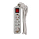 Разклонител JY-1011, контакт, ключ, 4-ка, бял, 5m, 220VAC, 10A, 3x1,5mm2
