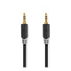 Кабел AUX, професионален, Nedis, 3,5mm JACK(м), 5m