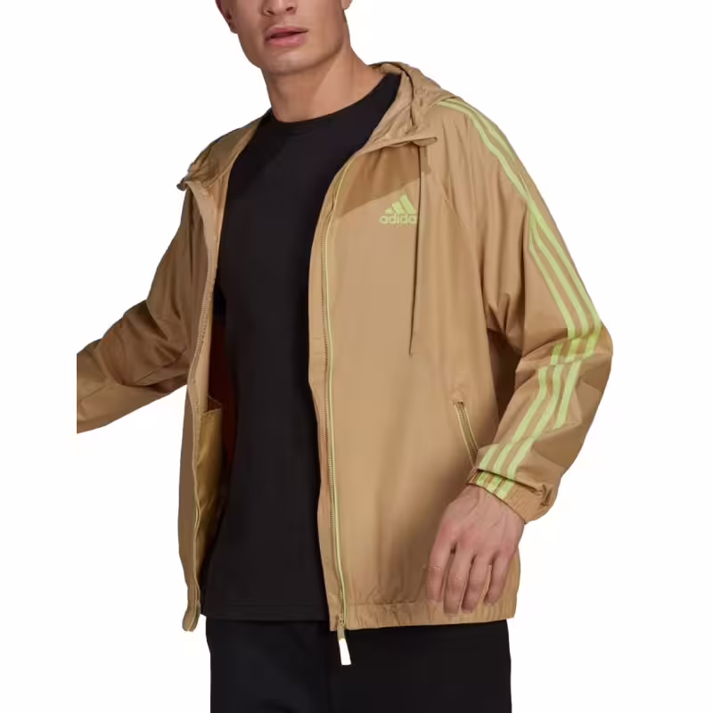 ADIDAS Sportswear Bsc 3-Stripes Windbreaker Beige