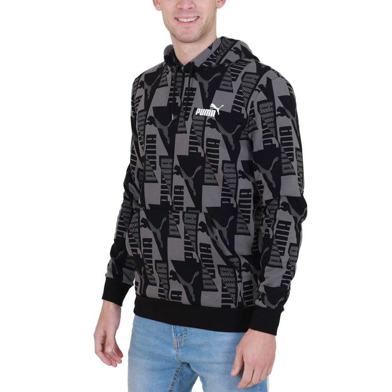 PUMA Power All Over Printed Hoodie Grey/Black