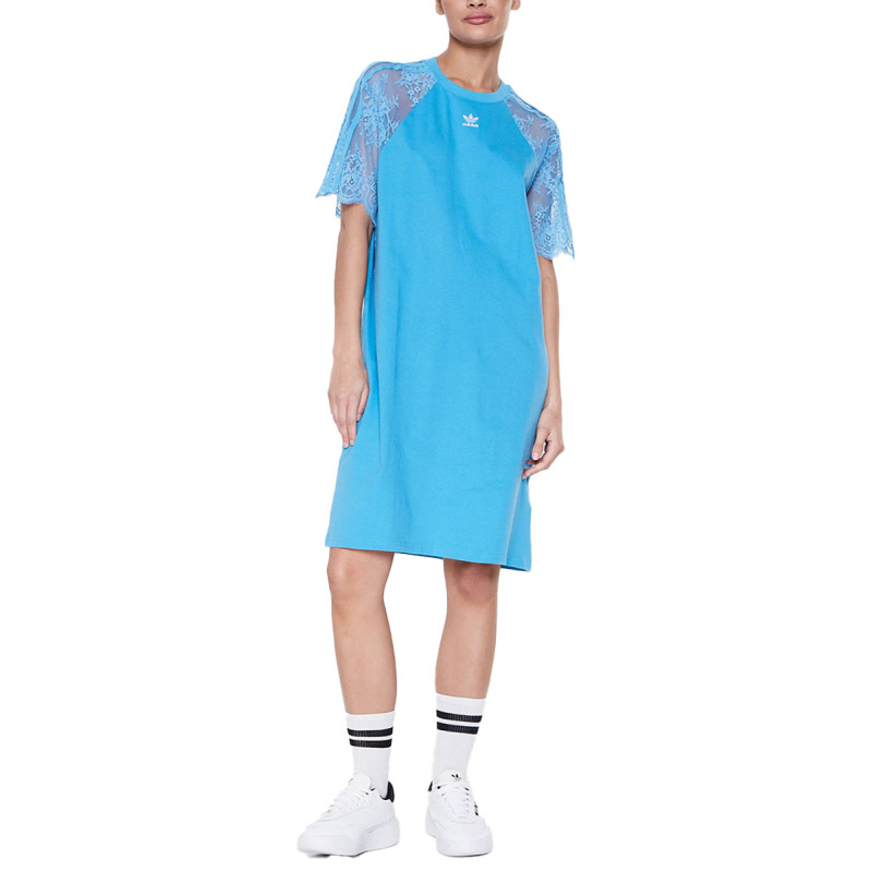 ADIDAS Adicolor Classics Lace Tee Dress Blue