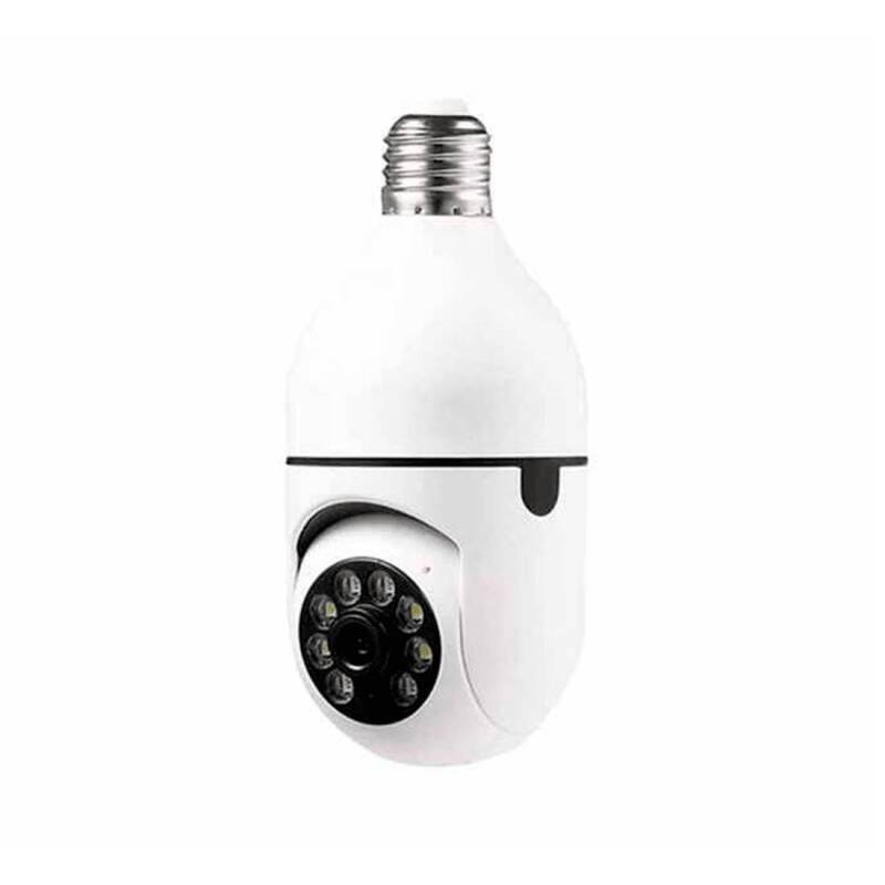 Куполна камера V380Pro, видео и аудио наблюдение, въртяща, E27, Wi-Fi, 5G, 5MP, 1080p