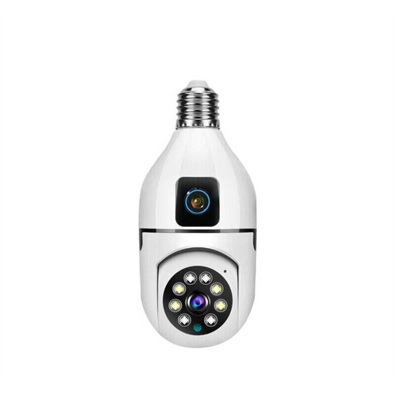 Куполна камера, видео и аудио наблюдение, двойна, въртяща, E27, Wi-Fi, 6MP, 1080p