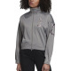 ADIDAS Large Logo Track Jacket Charcoal Solid Grey/True Pink