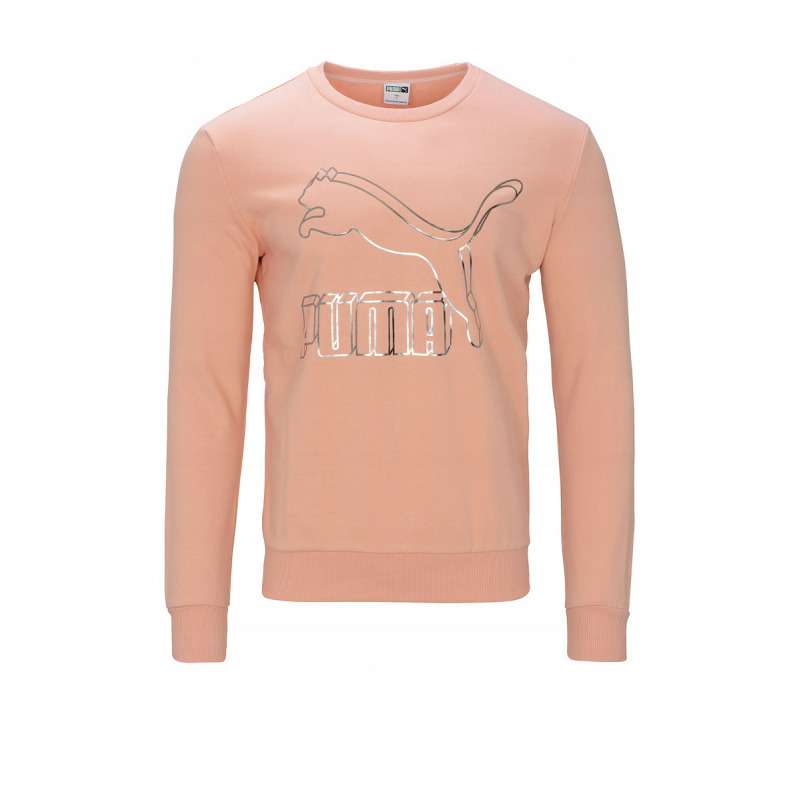 PUMA Classics Logo Crew Neck Blouse Peach