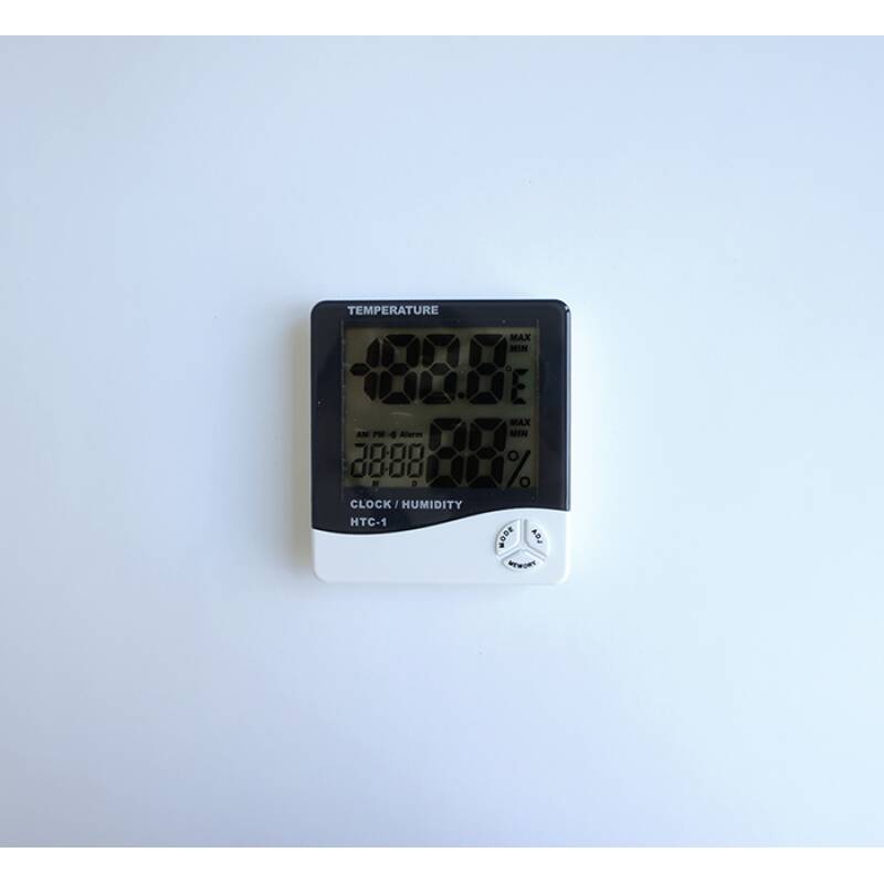 Настолен часовник HTC-1, термометър, влагомер, календар, вътрешно ползване, -10°C до 50°C, 10% до 90%