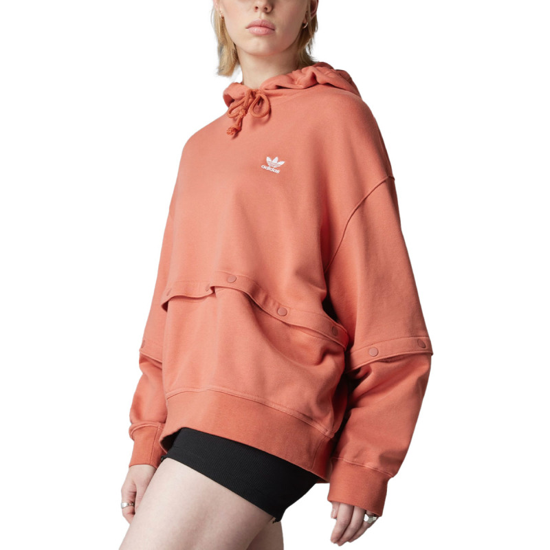 ADIDAS Always Original Snap-Button Hoodie Orange