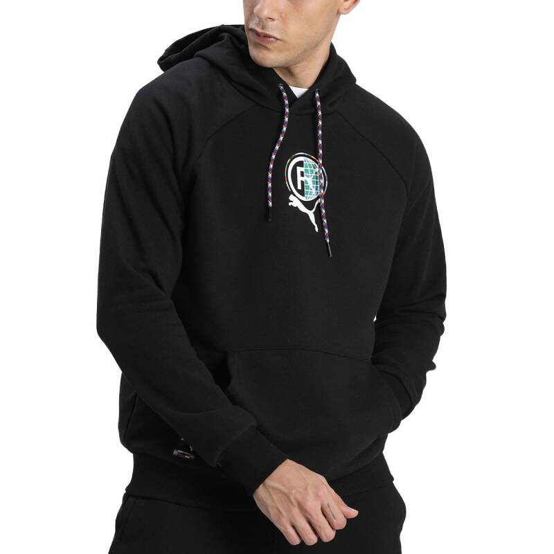 PUMA International Graphic Hoodie Black