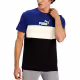 PUMA Essentials+ Colorblock Tee Blue/White