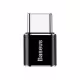 Преходник Baseus Mini, Micro USB F към Type-C, OTG, Черен - 40398