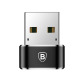 Преходник Baseus Mini, Type-C F към USB, OTG, Черен - 40399