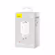 Мрежово зарядно устройство Baseus GaN5 Pro Fast, 65W, С PD кабел, Бял - 40410