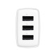 Мрежово зарядно устройство Baseus Compact 3U, 17W, 3 x USB F, Бял - 40412