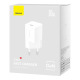 Мрежово зарядно устройство Baseus GaN5S Fast Charger 1C, 30W, 1 x Type-C F, Бял - 40409