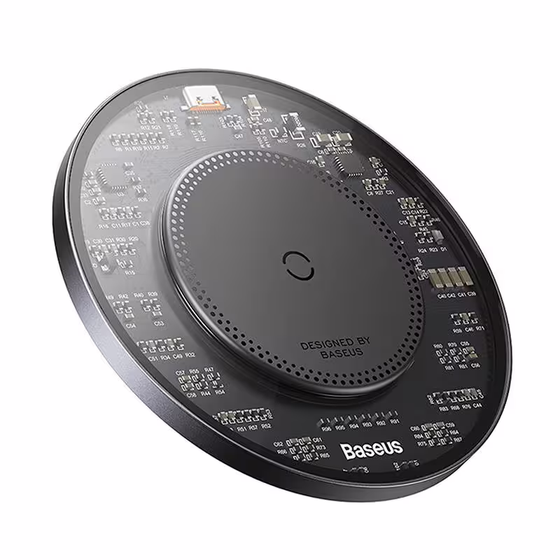 Безжично зарядно устройство Baseus Simple 2, Qi, 15W, Черен - 40381