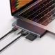 USB хъб Baseus Harmonica, 5 Порта, Type-C към 2xUSB 3.0, PD, TF, Micro SD, Сив - 12078