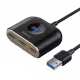 USB хъб Baseus Square round, 4 Порта, USB към 3xUSB 2.0, 1xUSB 3.0, 1.0m, Черен - 12077
