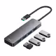 USB хъб Baseus UltraJoy, 4 Порта, USB към 4xUSB 3.0, 0.15m, Сив - 12072